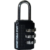 Combination Lock for the Notary Supplies Bag